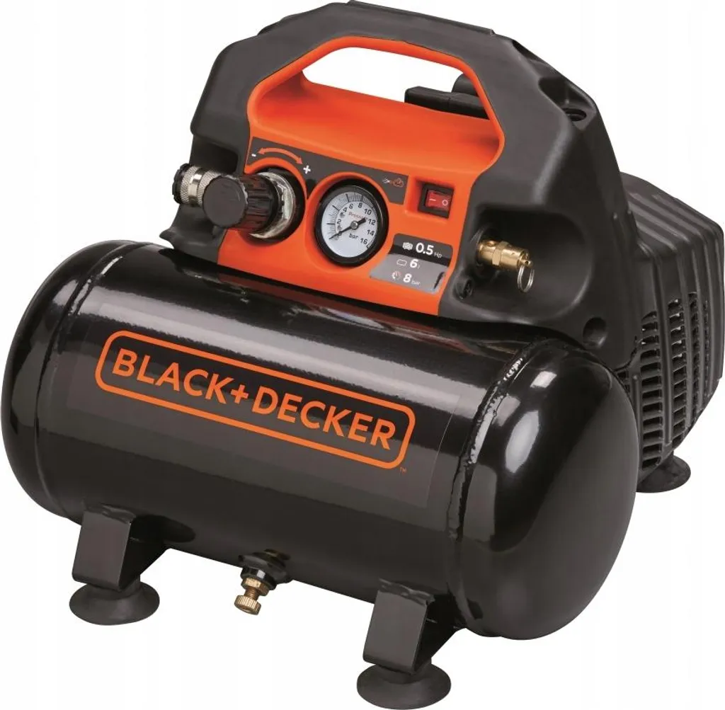 Compresseur d'air 6L pour nettoyer souffler et gonfler sans effort 8bar