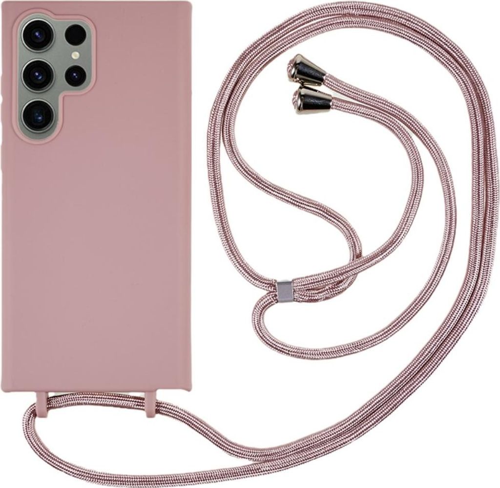 Samsung Galaxy S25 Ultra Hülle - Coverup Colour TPU Back Cover mit Handykette - Rosa