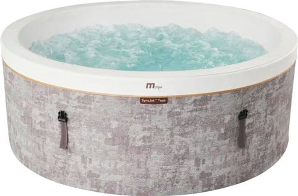 Whirpool Marimex Whirpool MSPA COCOON-ECO F-CO066WE mit Zirkulationspumpe, 130 Luftdüsen, silber / marmor