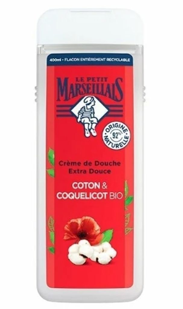 Le Petit Marseillais Douchegel Bio Katoenmelk & Papaver 400ml