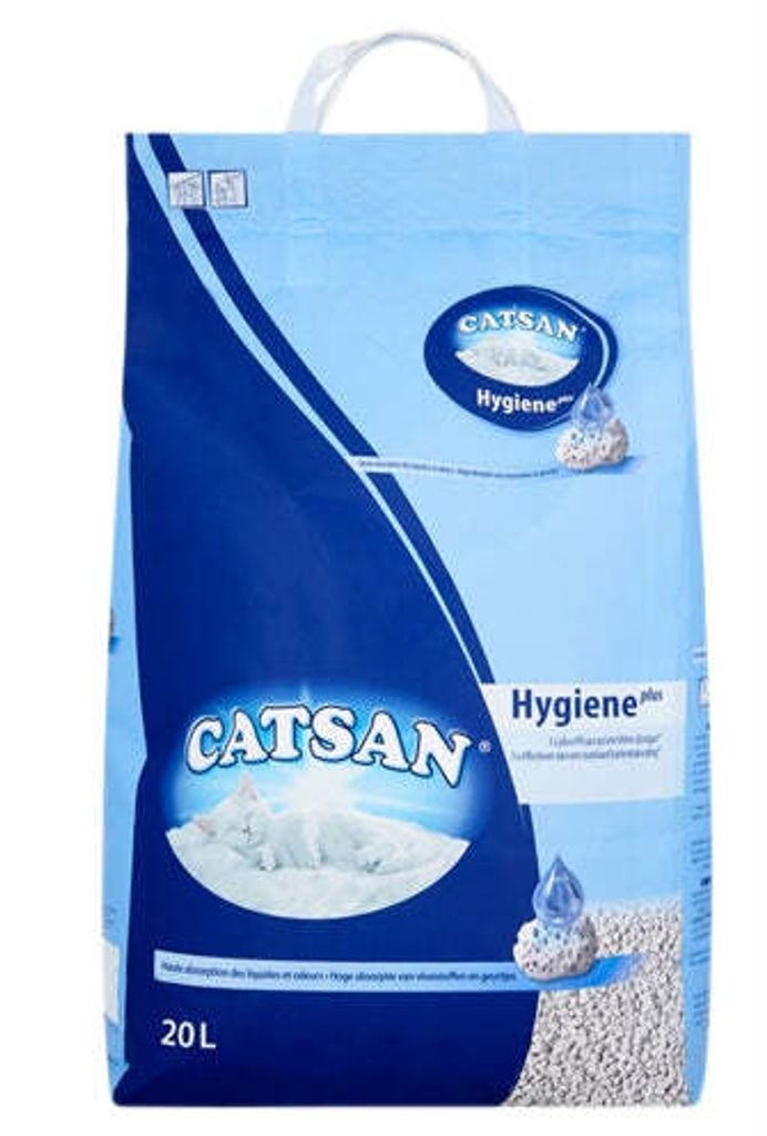 A bag of cat litter.