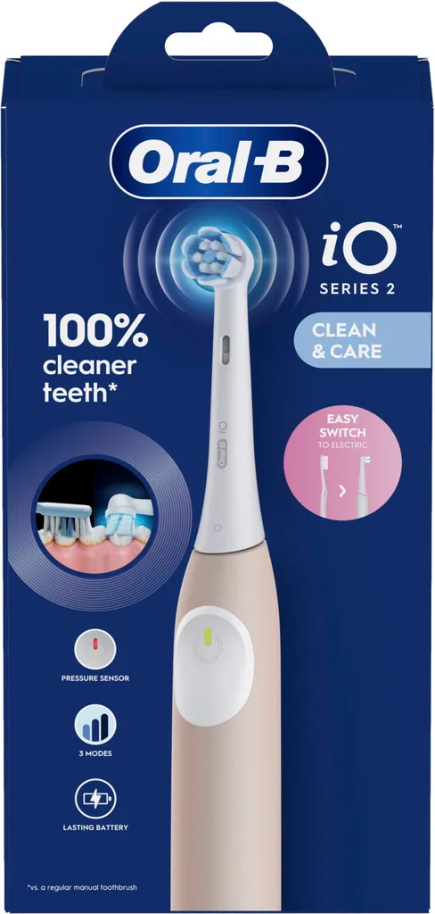 Oral-B iO2 Brosse à Dents Électrique Rose avec Capteur de Pression