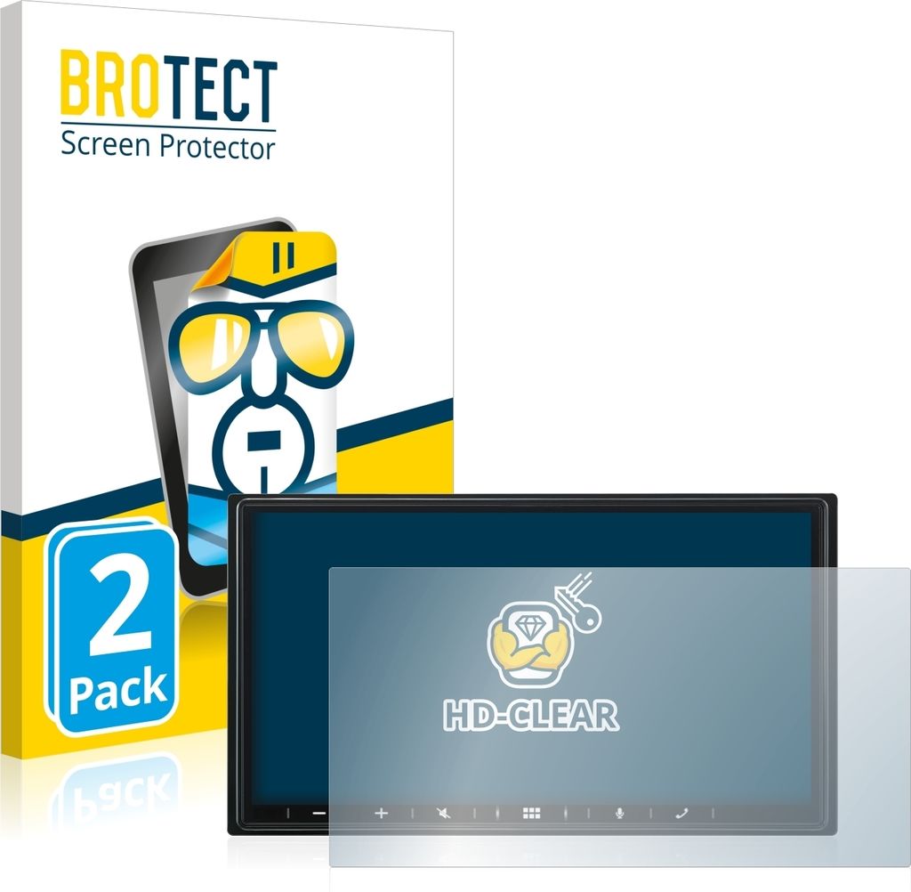 2x Für Alpine iLX-W690D Schutzfolie BROTECT Displayschutz Display Schutz Folie Klar Transparent