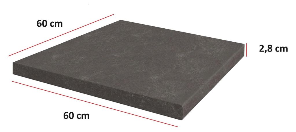 Küchen Arbeitsplatte Metallic Brown 60 cm 28 mm Bianca Grey Produktbild 