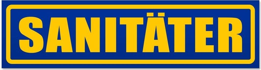 Kiwistar - Autoaufkleber - Blau - 45 x 12 cm - Sanitäter - Hinweis Aufkleber Sticker für Auto, Kfz, Fahrrad, PKW, LKW