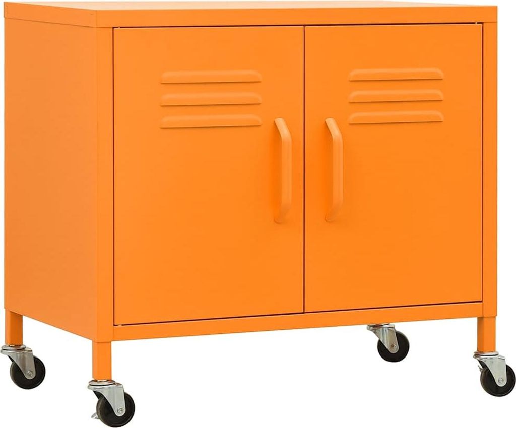 vidaXL Lagerschrank Orange 60x35x56 cm Stahl