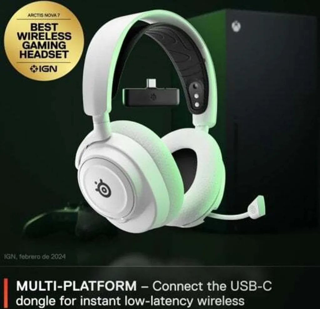 Casque de jeu sans fil SteelSeries Arctis Nova 7X Audio Spatial Blanc Xbox - 4