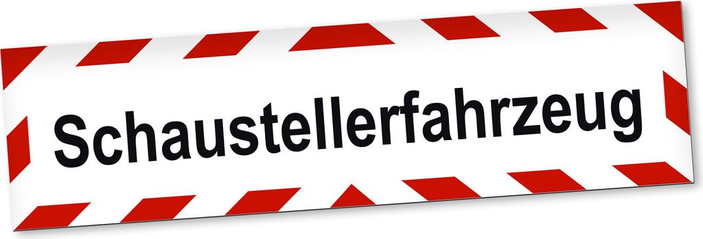 PantherPixel Schaustellerfahrzeug Magnetschild Auto Volksfest Kirmes Magnetfolie Geschenkidee 60 x 16 cm REFLEKTIEREND