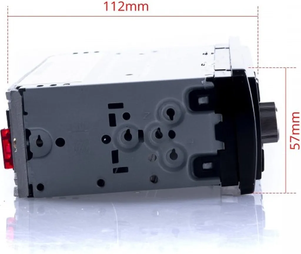 Autoradio Bluetooth USB SD Einparts avec éclairage LED rouge dynamique - 8