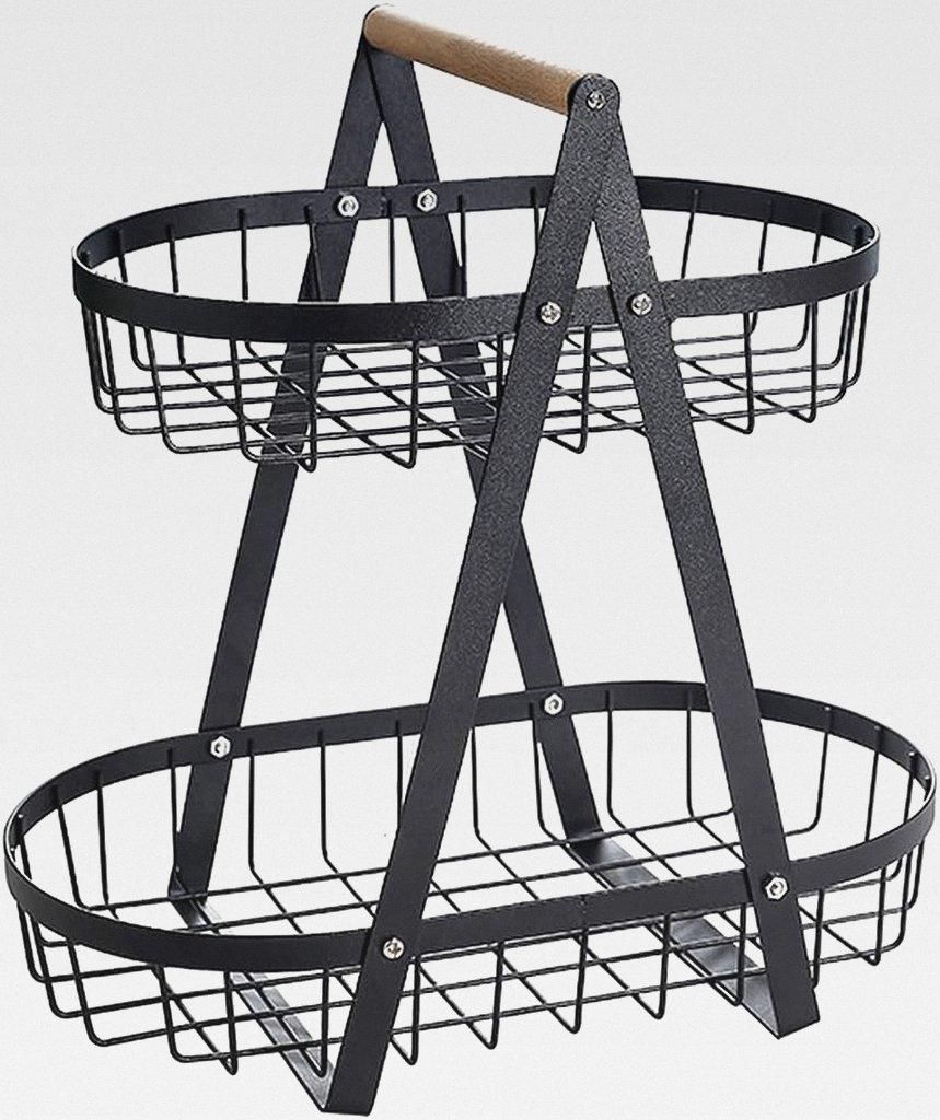 2 Tier Obst Etagere Obstschale - Obstetageren Etagere Früchte Obstkorb Obstschale Etagere Obst und Gemüse Schüssel Abnehmbarer Obsthalter Regal ...