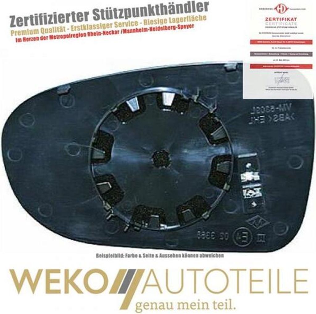 Spiegelglas Außenspiegel links DIEDERICHS 1490129 für FORD SEAT VW