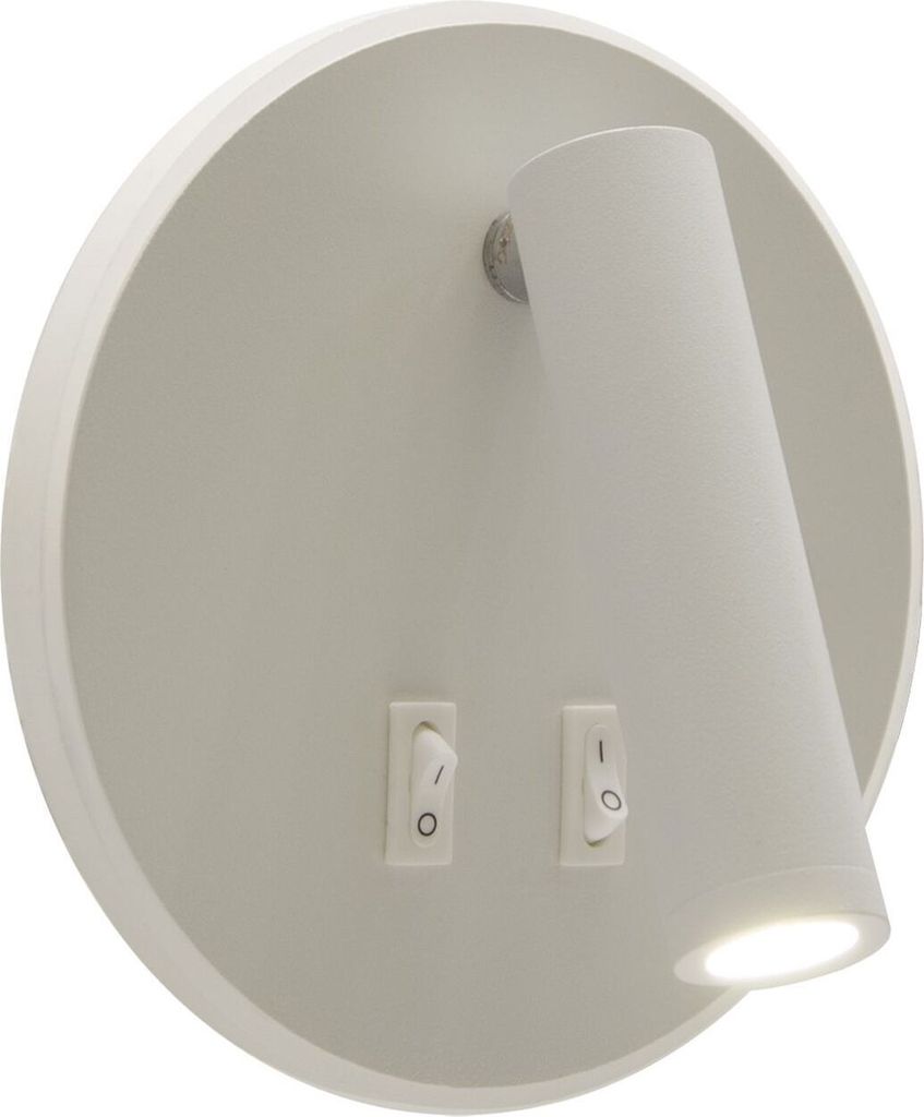 LED Wandspot Aluminium verstellbar Weiß rund 3000 K warmweiß 730 lm Wandlampe