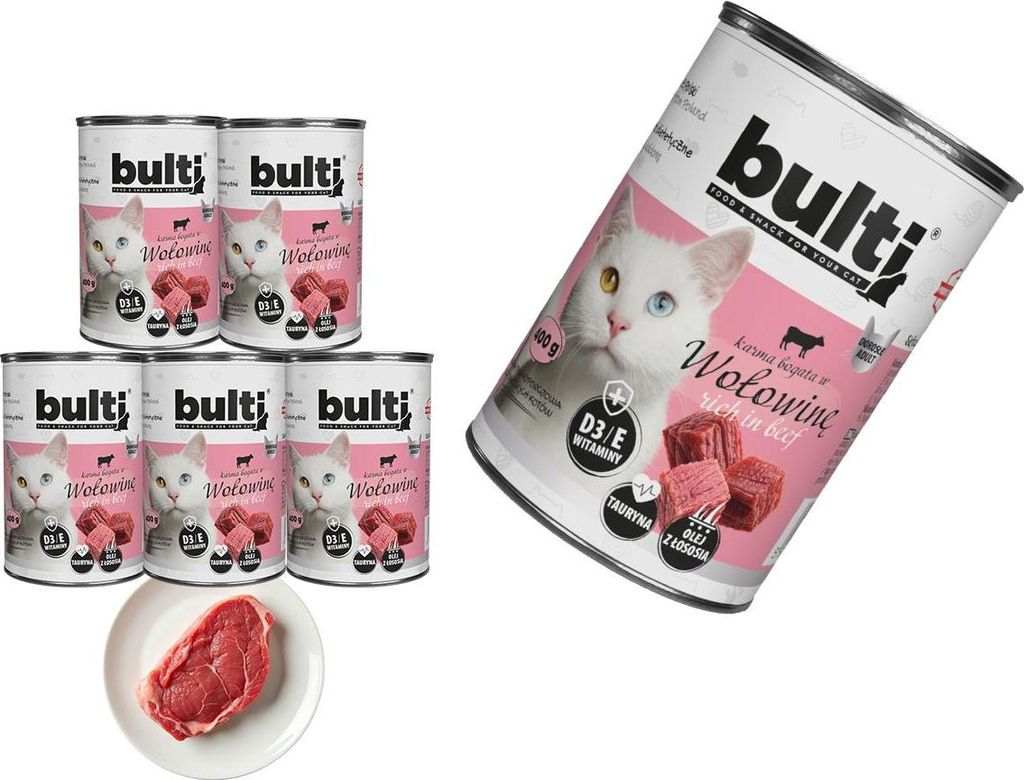 BULTI | Krmivo pre mačky s hovädzím mäsom – súprava mokrého Obrázok produktu 
