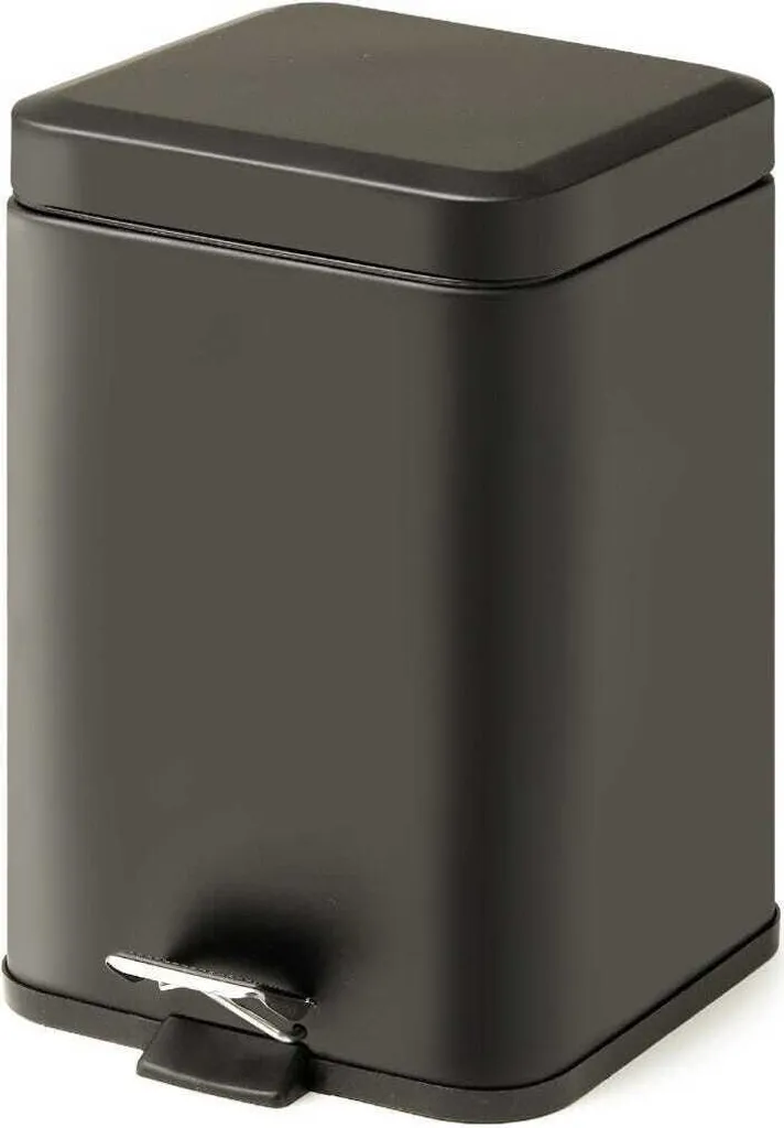 Cestino Rifiuti Bagno Nero 5L Artemisia - Acciaio Inox Anti-Impronta