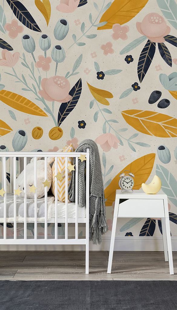 Coloray Fototapete 152x104 cm Vlies-Fototapete - Pastellblumen