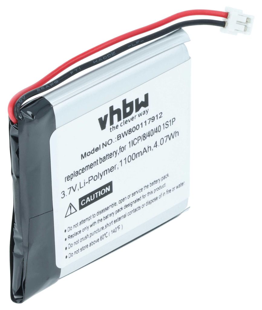 vhbw Akku kompatibel mit Coyote Plus S GPS Navigation Navi (1100 mAh, 3,7 V, Li-Polymer)