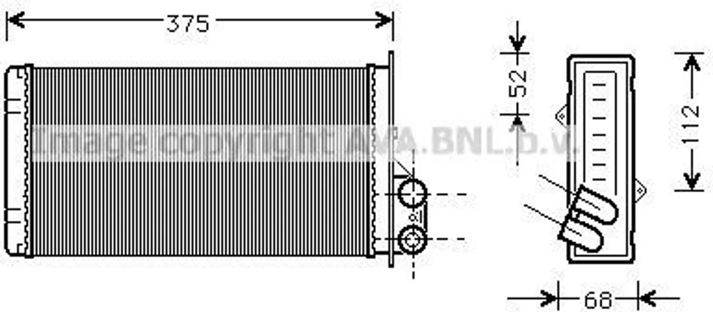 Radiateur de chauffage habitacle pour Movano X70 PRASCO RT6226 RT6226