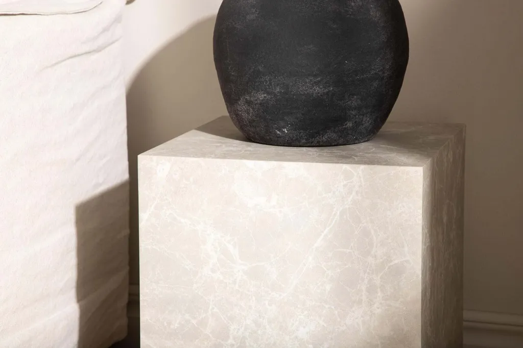 Table Basse Robuste York 40cm Marbre Gris : Stable et Facile à Monter - 4