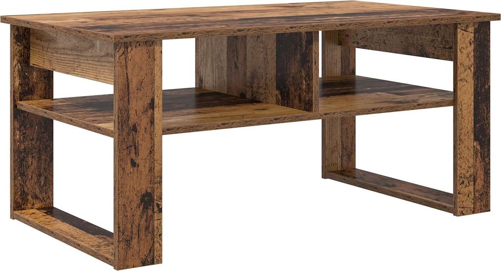 Couchtisch mit Speicher Altholz 96 x 54 x 44 cm Holzwerkstoff