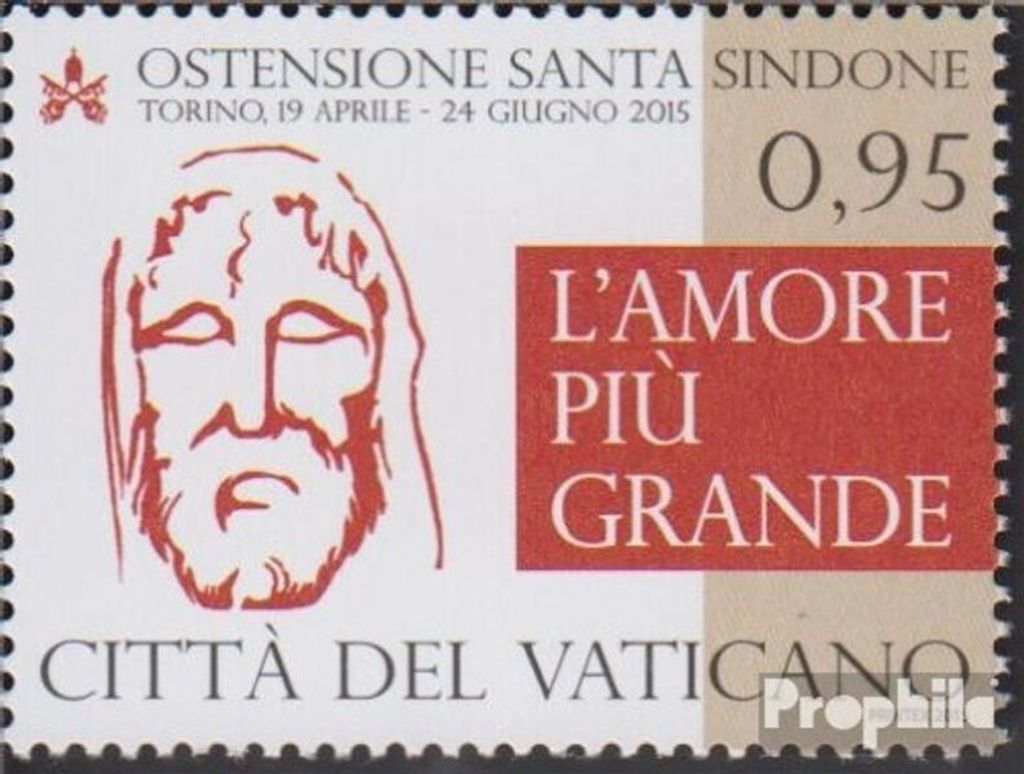 Briefmarken Vatikanstadt 2015 Mi 1832 (kompl.Ausg.) postfrisch Turiner Grabtuch