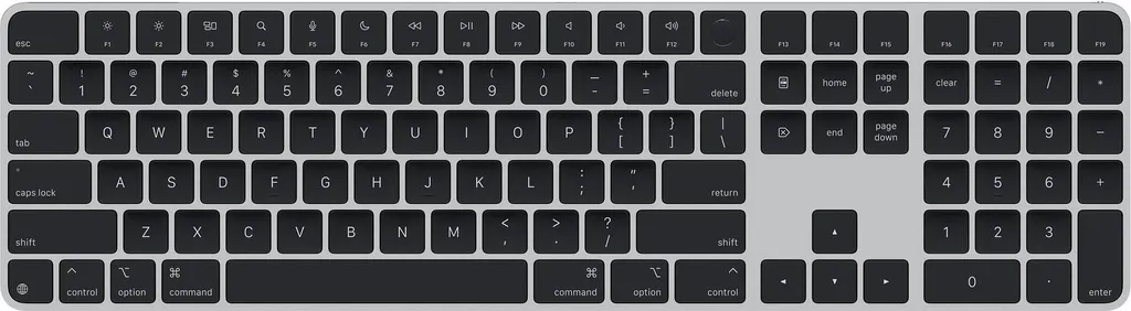 Apple Magic Keyboard Noir QWERTY US Bluetooth et USB pour Mac et iPad