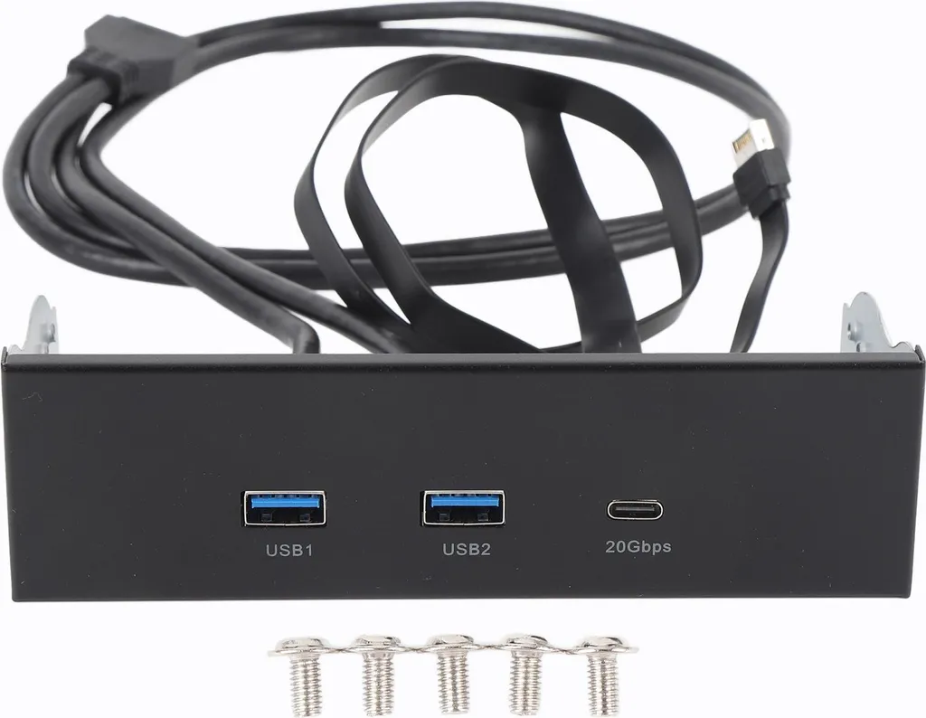 Hub USB C 20 Gbit/s Panneau Frontal GEN2x2 pour Unité Centrale 5.25"