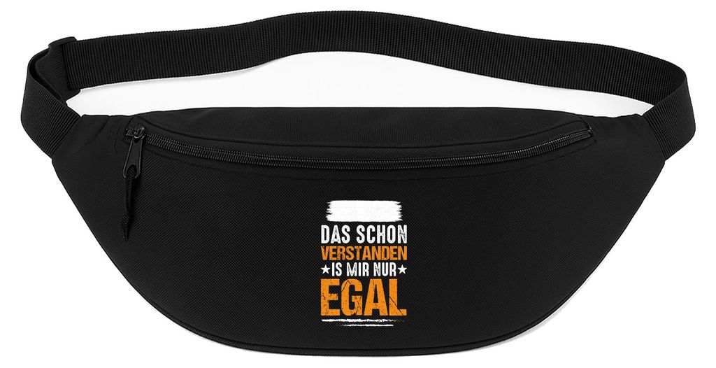 Huuraa Bauchtasche Hab das schon verstanden ist mir nur egal 2,5 Liter Black Polyester Crossbody Bag Geschenkidee