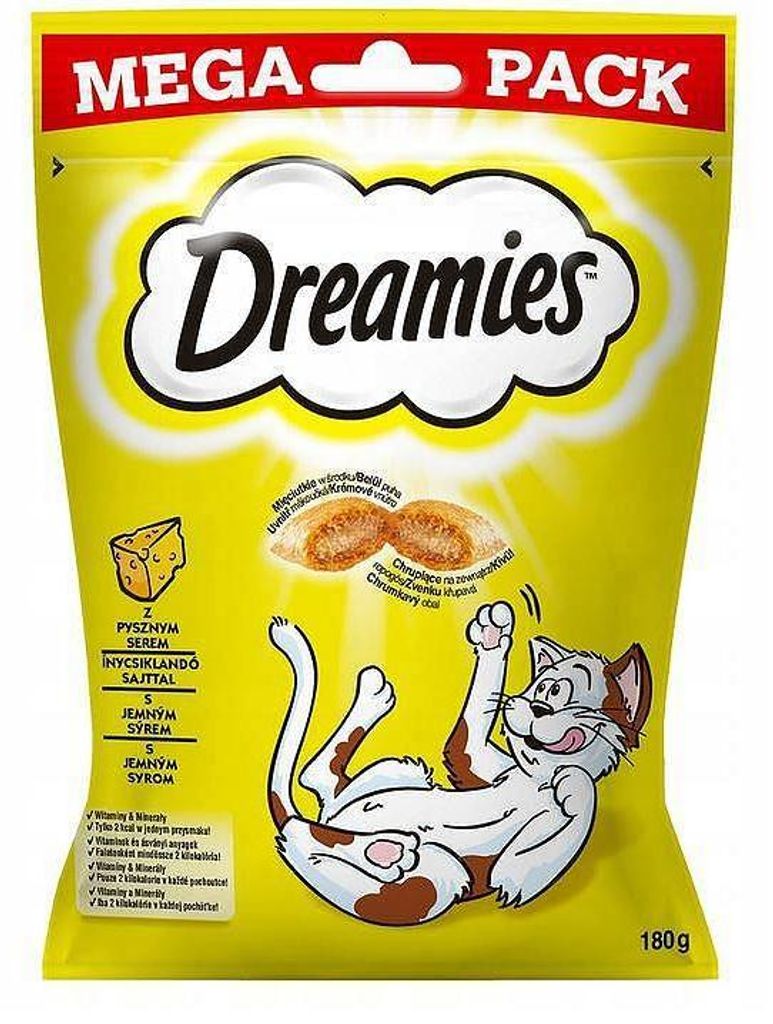 Gâteries pour chats Dreamies Mega Pack avec fromage 180g Image du produit 