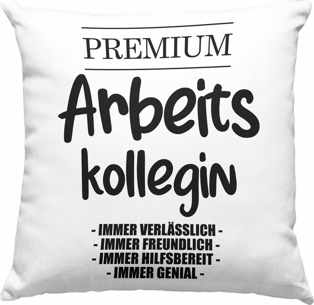 Trendation - Lieblingskollegin Premium Kollegin Lustige Deko-Kissen mit Füllung 40x40 für Kollegin zum Geburtstag als Geschenk mit Sprüchen (Rosa)