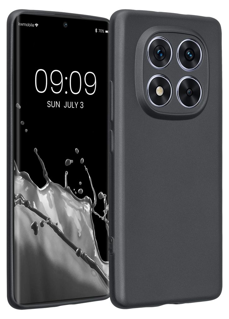 kwmobile Handyhülle für Xiaomi Redmi Note 14 Pro 5G / Poco X7 Hülle - weiche Silikon Case metallisch schimmernd - Schutzhülle Cover - Metallic ...