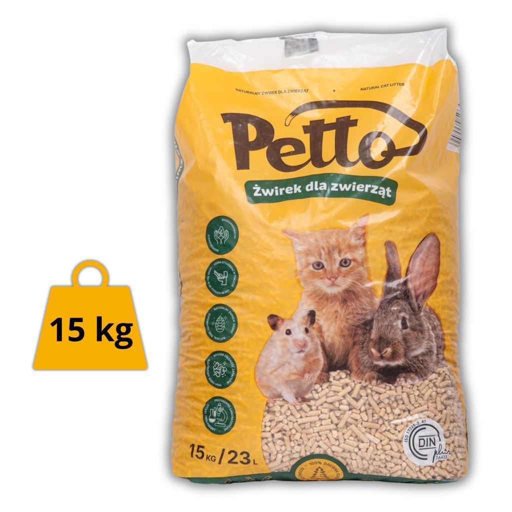Mardom Home | Katzenstreu - 15 KG - Holzpellets - Nicht Klumpend - Kiefernholz - Hohe Saugfähigkeit - Absorbiert Gerüche - Für Tiere