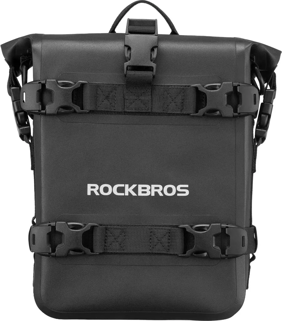 Sacoche Moto 100% Imperméable 5L ROCKBROS Fixation Selle et Latérale
