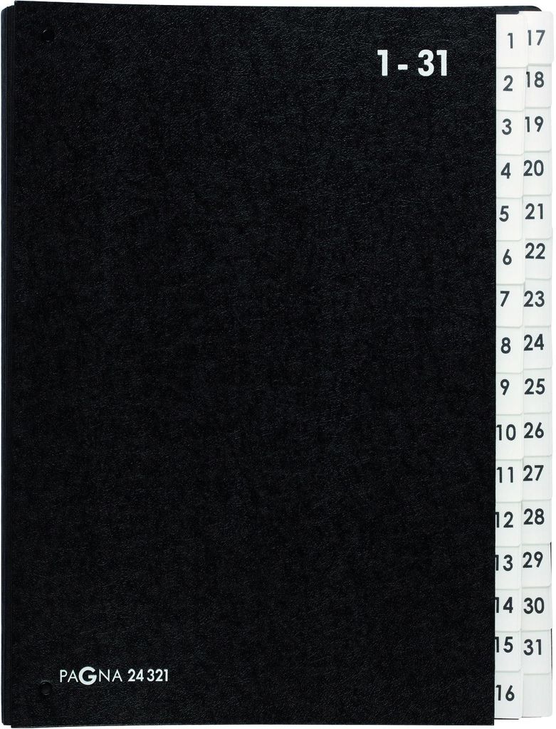 Pagna Pultordner Classic 32 Fächer, Schwarz, A4, 265 mm, 40 Produktbild 