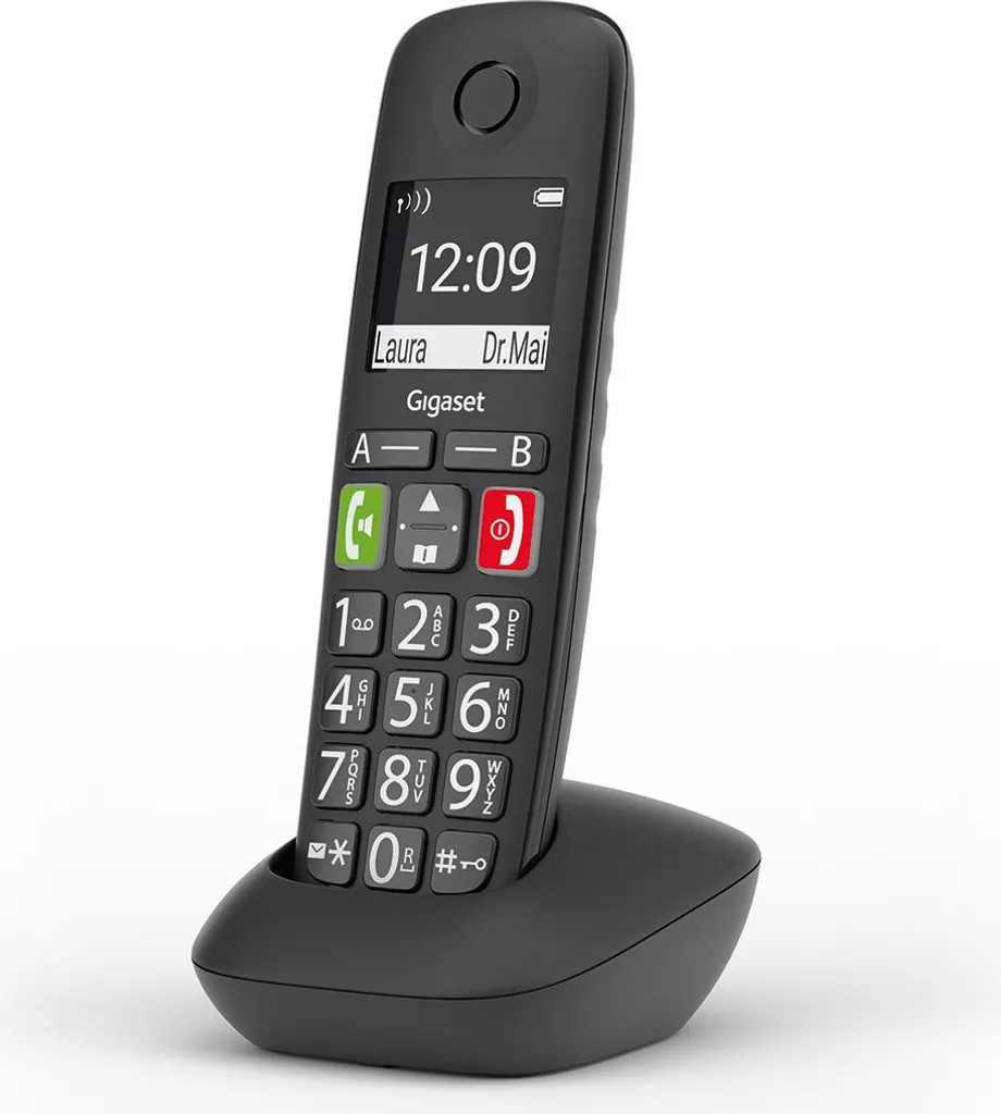 Gigaset E290 Telefono Cordless Analogico Identificatore di Chiamata Nero - 3