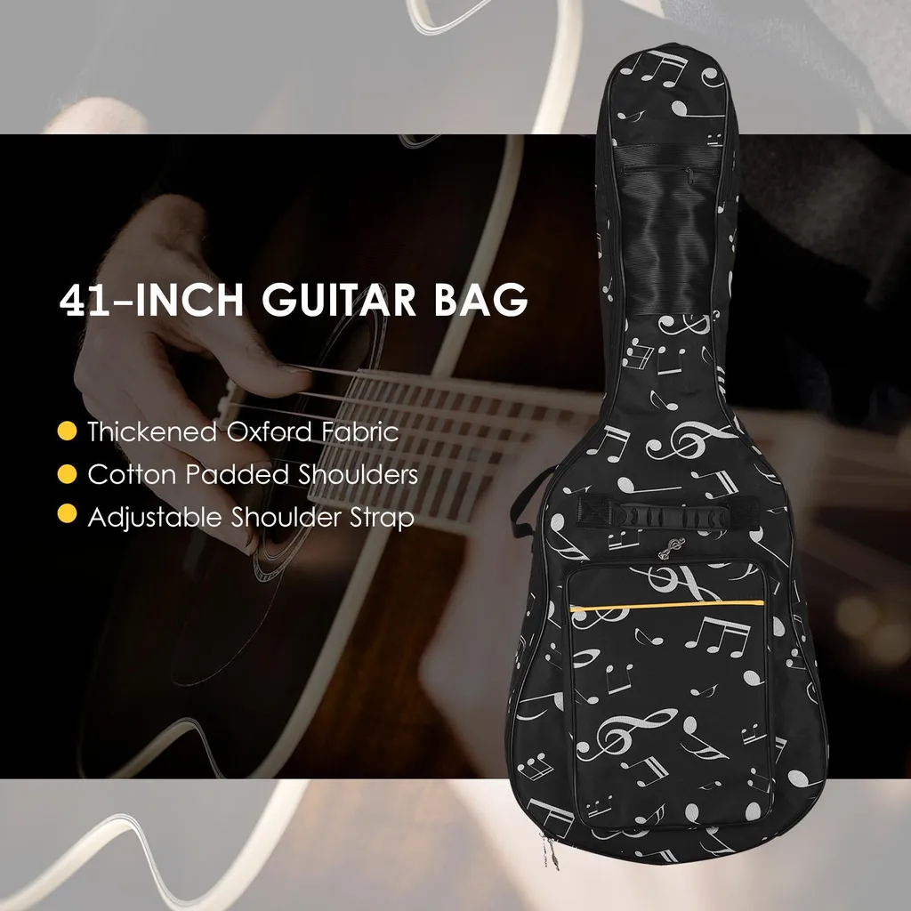 Housse guitare 41 pouces anti-choc avec bretelles réglables matelassées