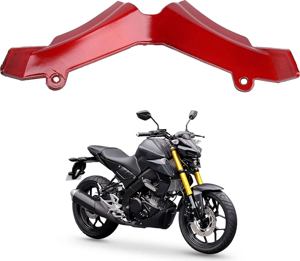 Alette della carenatura anteriore, resistenti agli urti, look sportivo, alette spoiler per moto, set di alette aerodinamiche per MT-15 2018-2024, rosso