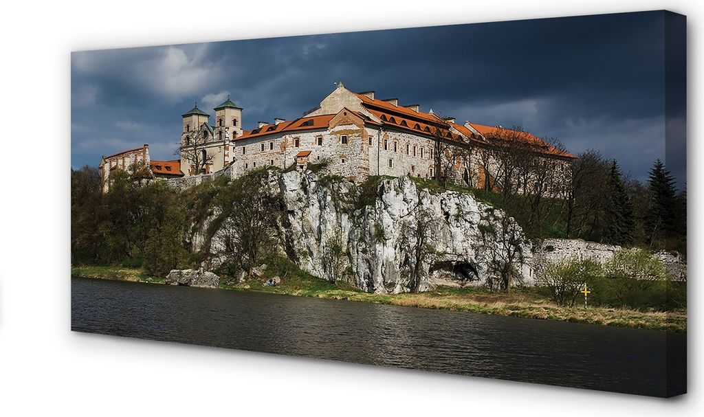 Leinwandbild 120x60 Wandkunst Krakow Schloss Fluss