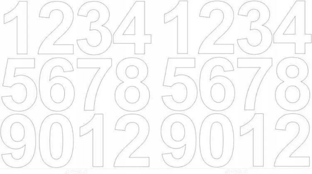 Numeri Adesivi 70mm Bianchi Opachi | Etichette Numerazione Magazzino