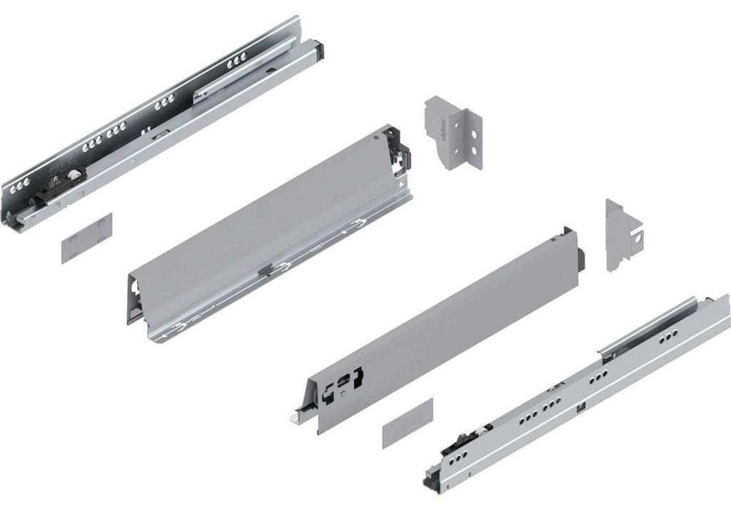 Blum Tandembox antaro N Schubladenschienen-Set | 1 Paar, 30kg 400mm | Vollauszug Blumotion, grau