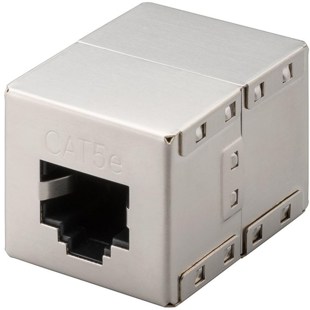 Goobay 15027, Plochý, Strieborná, RJ45, RJ45, Samica, Obrázok produktu 