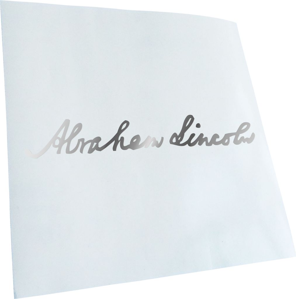 Kiwistar - Autoaufkleber - Abraham Lincoln - Gold - 20x3cm - Aufkleber für Auto, Laptop, Fahrrad, LKW, Motorrad mehrfarbig JDM Decal Racing