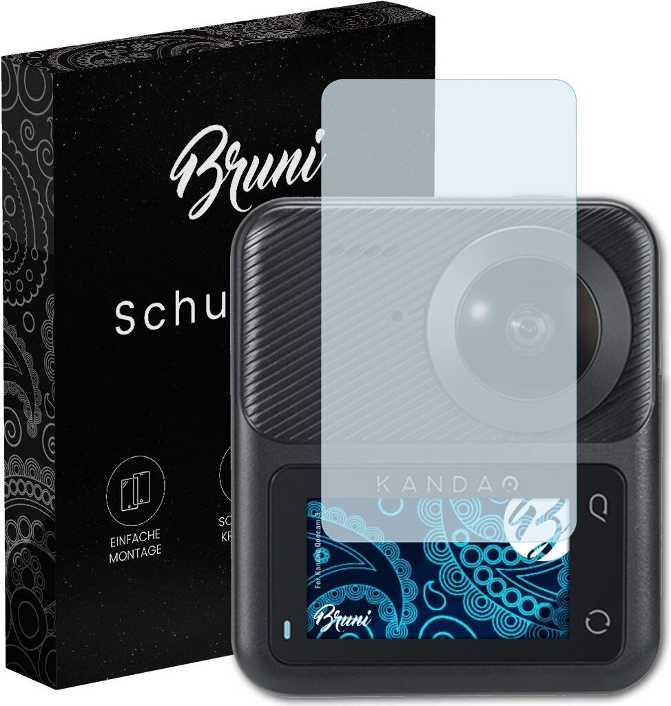 Bruni Basics-Clear 2x Schutzfolie kompatibel mit Kandao Qoocam 3 Folie