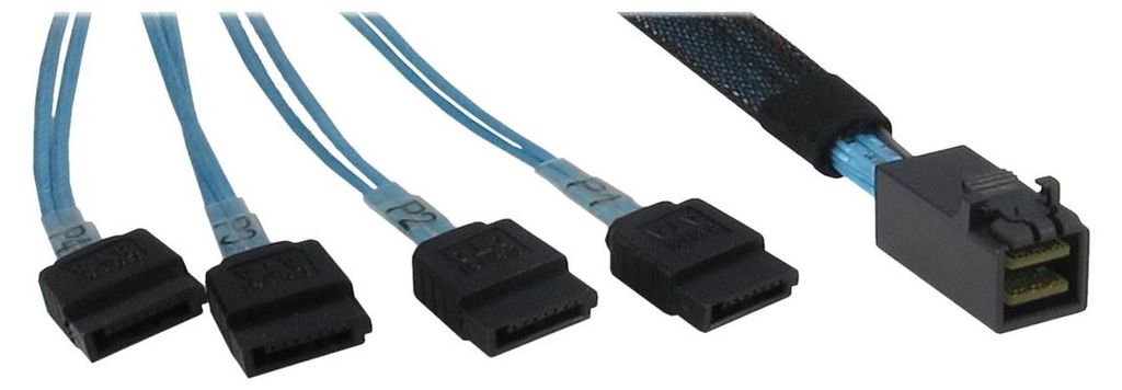 Inter-Tech 0.5m SFF 8643/4x SATA, 0,5 m, SFF 8643, 4x SATA, Obrázok produktu 