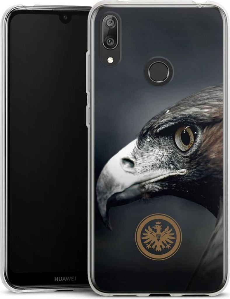 DeinDesign Handyhülle für Huawei Y7 (2019) Silikon Hülle Case Smartphone Schutzhülle Adler Eintracht Frankfurt Offizielles Lizenzprodukt