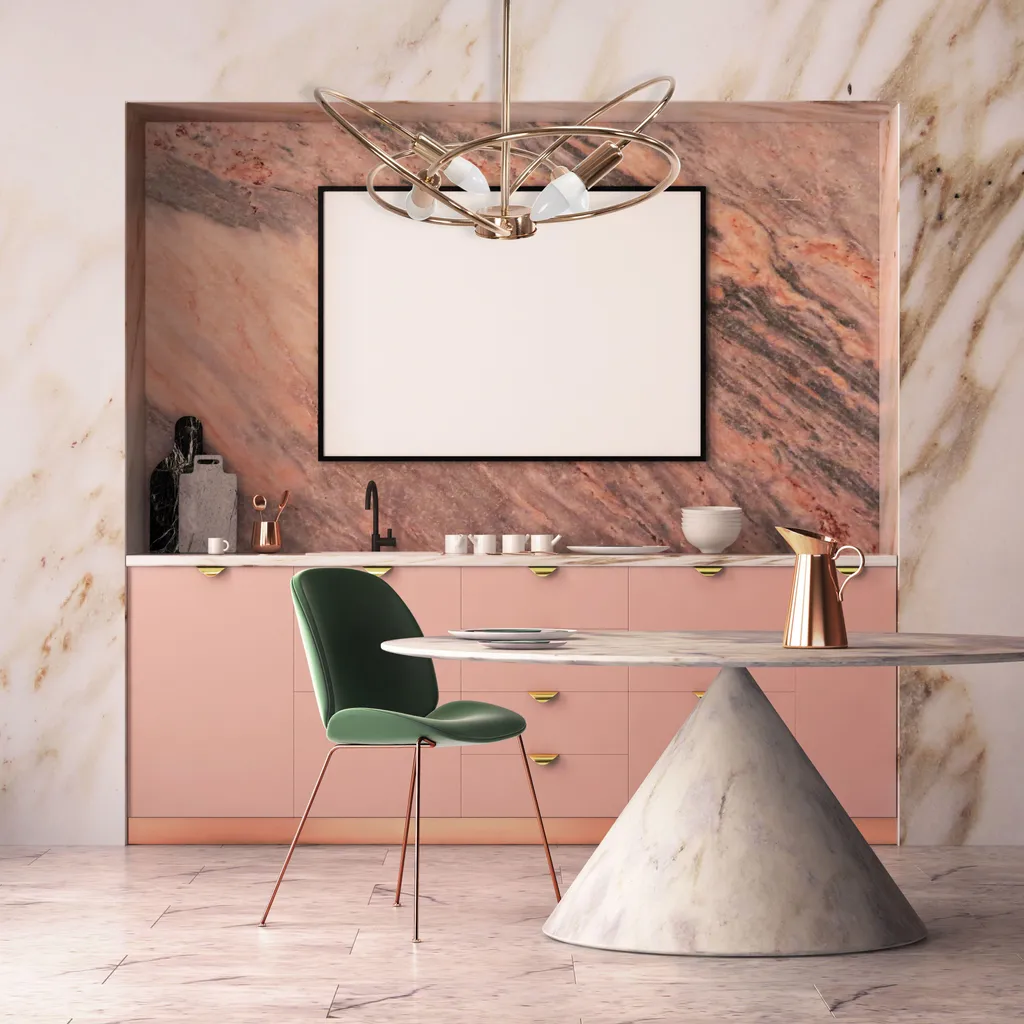 tooLight App1092-4C Rose Gold: Lampadario Luxury 4 Luci E14 - 6