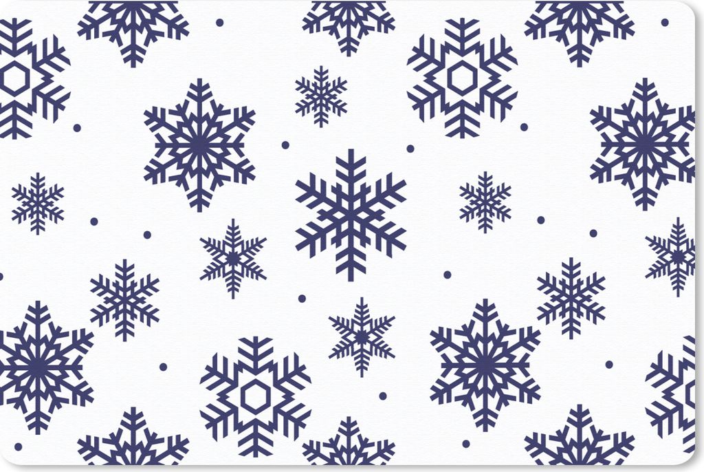 MuchoWow Mauspad Mousepad Schneeflocke - Winter - Muster 27x18 cm - Mousepads - Maus Mat - Pad - Mausunterlage - Büroartikel - Desk Matten