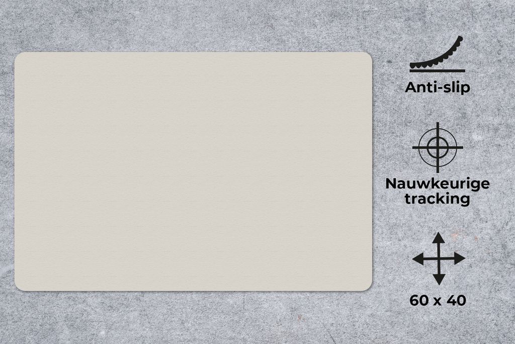 MuchoWow Schreibtischunterlage Grau - Hell - Herbst 60x40 cm - XXL Mauspad - Großes Mauspad
