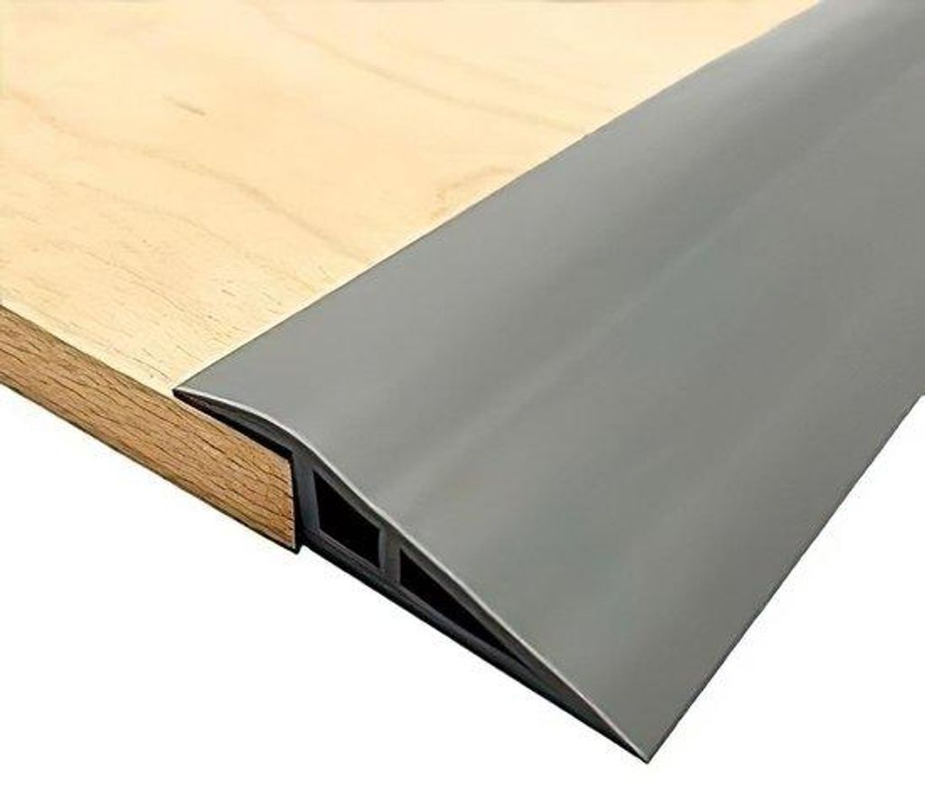 Selbstklebender 1 Meter L-förmiger Bodenübergang, PVC-Tapeten- und Bodenübergangsprofil, für 15 mm hohe Schwellen, für Laminate, Teppich, Park...