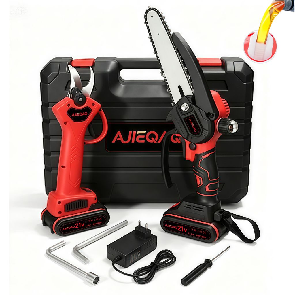 AJIEQAQ Akku Astschere Set 2-in-1, 21V Brushless Produktbild 