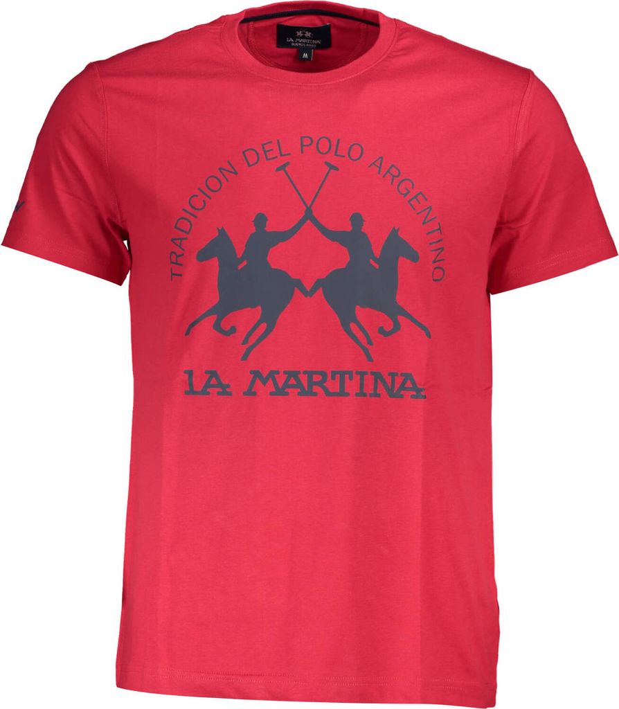 LA MARTINA Herren KURZARM-T-SHIRT Rot Produktbild 